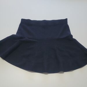 CeCe Black Sweater Like Skater Skirt Sz M